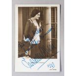Autogramm-Postkarte Marcella Albani (Schauspielerin, Filmproduzentin und Autorin, 1899 - 1959)