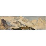 Edward Theodore Compton. 1849 London - 1921 Feldafing. Monogr. Blick auf das verschneite Silvretta-