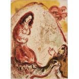 Marc Chagall. 1887 Witebsk - 1985 Saint-Paul-de-Vence. Rahel entwendet die Götzenbilder ihres