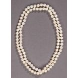 Perlen-Sautoir. Feine Akoya-Zuchtperlen, Ø 7,5 mm - 8 mm. L 86 cm