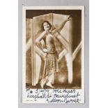 Autogramm-Postkarte Eva von Berne (Schauspielerin, 1910 - 2010)