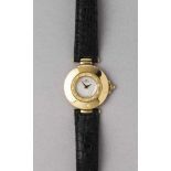 Sehr feine goldene Jaeger-LeCoultre-Damenarmbanduhr, 18 ct. Ref. 421.1.09. Glattes rundes Gehäuse