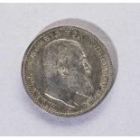 Silbermünze 3 Mark Deutsches Reich 1914 Wilhelm II. König von Württemberg