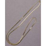 Lange goldene Kette. 8 ct. GG, 24,3 g. L 89 cm