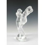 Lalique-Figurine. Bez. Lalique France. Tanzendes nacktes Paar. H 25,5 cm