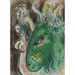 Marc Chagall. 1887 Witebsk - 1985 Saint-Paul-de-Vence. "Paradies - der grüne Esel". Farblitho aus "