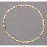 Goldenes Collier. 18 ct. GG, 21 g. L 39,5 cm