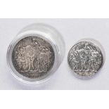 Zwei Silbermünzen: 3 Mark Deutsches Reich Preußen 1913 sowie 2 Mark Deutsches Reich Preußen 1913,