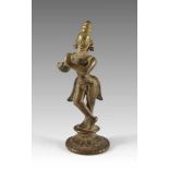 Stehender Krishna. Gelbguss. Orissa, 19. Jh. H 11,5 cm