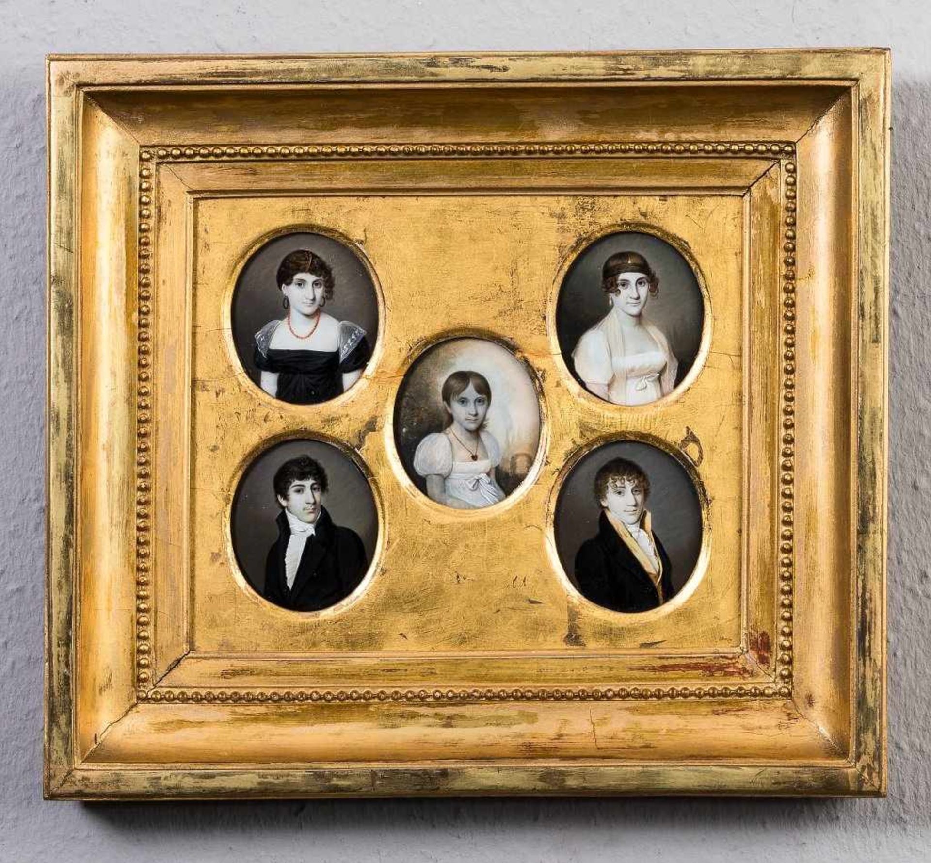 Sammlung von fünf Miniaturen mit Portraits aus der Bischofszeller Familie Scheuchzer: Anna (geb.