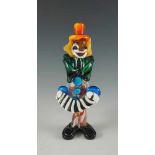 Clown als Figurine. Polychrom. Murano. H 26 cm