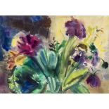 Heinz Tetzner. 1920 - Gersdorf - 2007. Blumenstilleben. Aquarell. 35 x 48 cm. Gl.u.R