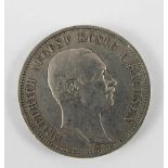 Sachsen: 3 Mark (S) 1909 Friedrich August König von Sachsen, J. 135- - -27.00 % buyer's premium on