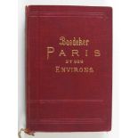 Reisen: Baedeker, Karl. Paris et ses Environs. Leipzig 1924. XXVIII/482/64 S. OLwd. 16 x 11 cm- - -