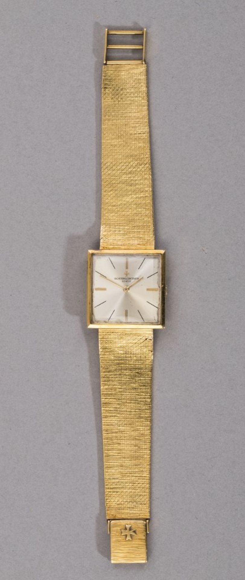 Goldene Vacheron & Constantin-Herrenarmbanduhr, 18 ct. Quadratisches glattes Gehäuse, Nr. 426840-