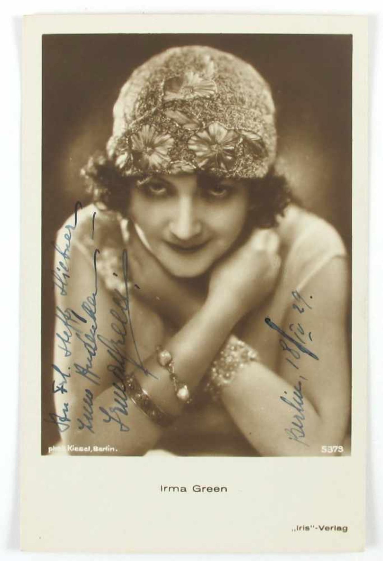 Autogramm-Postkarte Irma Green (Schauspielerin)- - -27.00 % buyer's premium on the hammer priceVAT