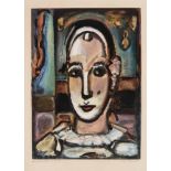 Georges Rouault. 1871 - Paris - 1958. Sign. Pierrot. Farbaquatinta, numm. 101/150. 54 x 39 cm. Gl.