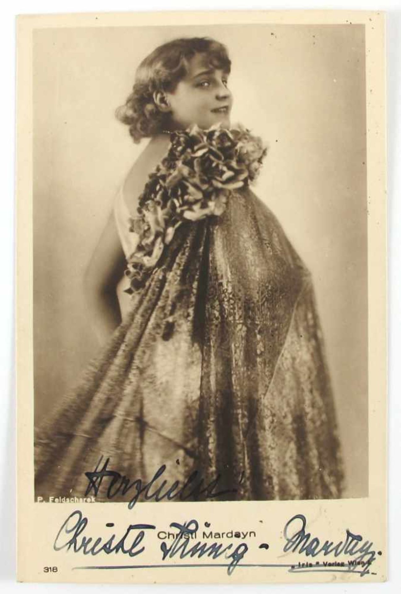 Autogramm-Postkarte Christl Mardayn (Schauspielerin, 1896-1971)- - -27.00 % buyer's premium on the