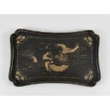 Lacktablett mit Drachen. China, um 1900. 34 x 22 cm- - -27.00 % buyer's premium on the hammer