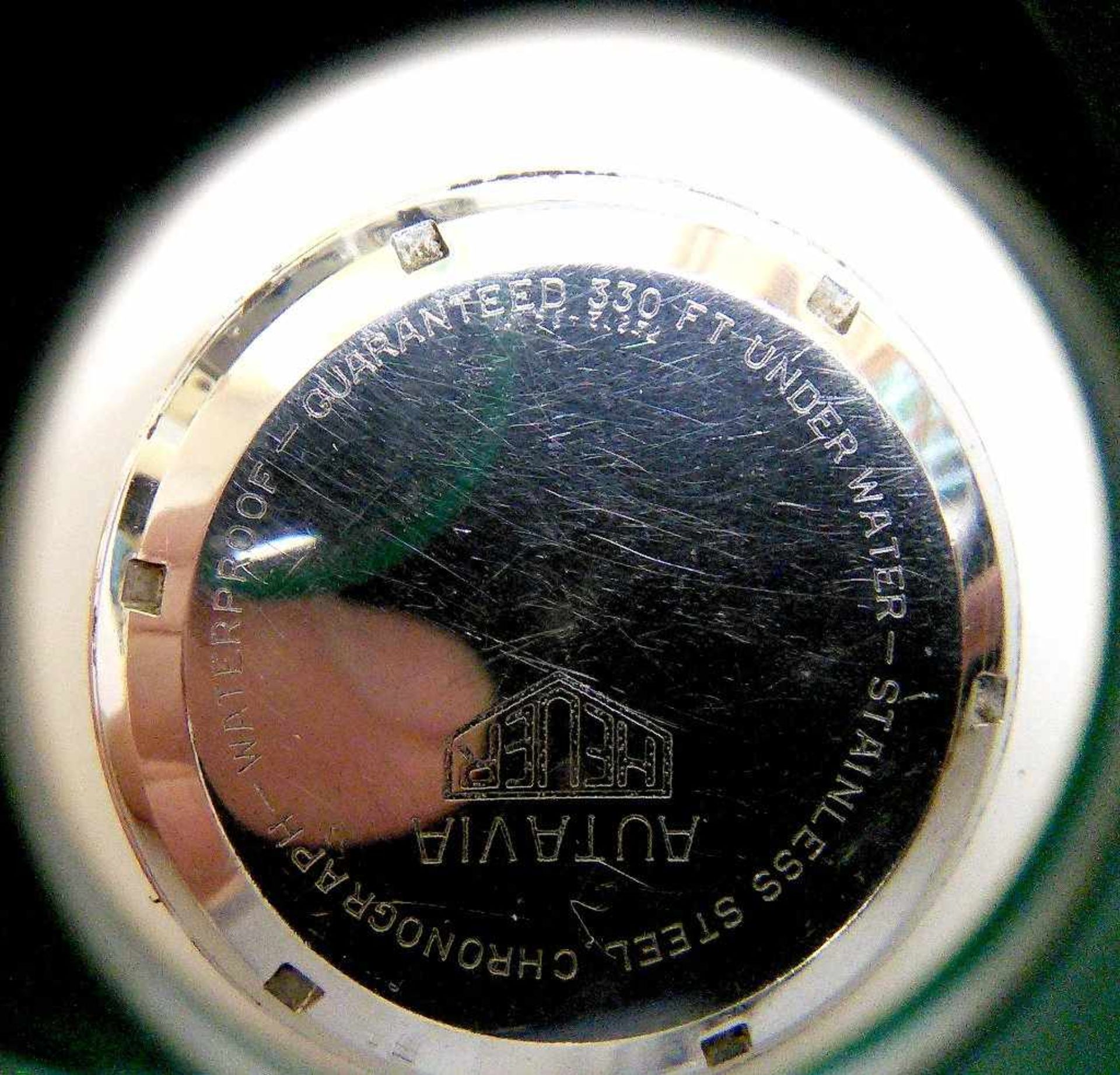 Seltener Chronograph Heuer, Swiss Autavia. Stahlgehäuse. Drehlunette mit Minuten-Indikation ( - Bild 2 aus 5