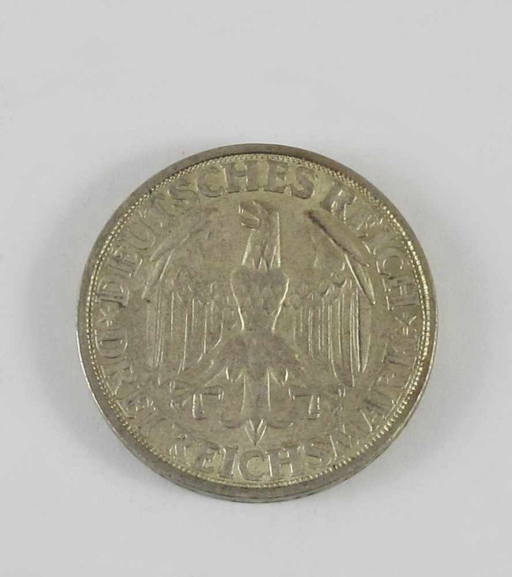 Weimarer Republik: 3 Mark (S) 1928 1000 Jahre Dinkelsbühl, J. 334- - -27.00 % buyer's premium on the - Bild 2 aus 2