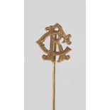 Goldene Reversnadel "CR". 18 ct. GG. Um 1900- - -27.00 % buyer's premium on the hammer priceVAT