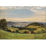 Adolf Loy. 1903 Biberach - 1967 Blaustein-Lautern. Sign. Landschaft um den Federsee. Öl/Ktn. 50 x