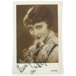 Autogramm-Postkarte Elga Brink (Schauspielerin, 1905-1985)- - -27.00 % buyer's premium on the hammer