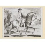 Reitschule. Kupferstich von Robert Benard, um 1760. Ansicht 15,7 x 20 cm- - -27.00 % buyer's premium