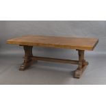 Refektoriumstisch mit massiver, 8 cm dicker Platte. Eiche. Anf. 20. Jh. 77 x 208 x 95 cm- - -27.00 %