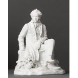 Franz Schubert zum 100. Geburtstag. Biskuitfigurine. Augarten Wien 1928. H 22 cm- - -27.00 % buyer's