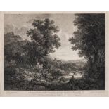 William Woollett. 1735 Maidstone - 1785 London. Pastorale Landschaft. Kupferradierung nach George