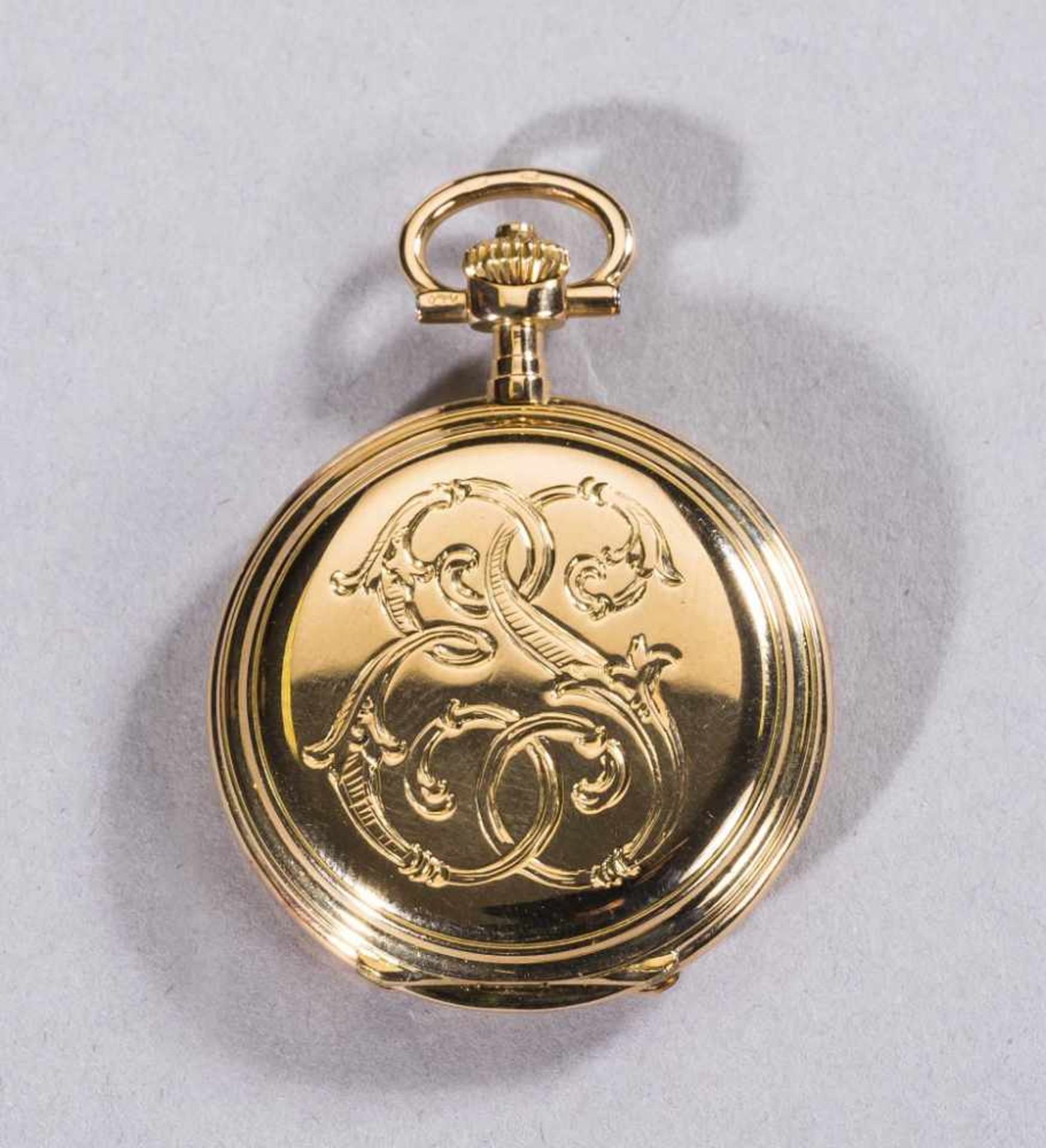 Seltene, feine goldene A. Lange-Damensavonnette, 18 ct. Korrespondierende Nr. 61025 im Gehäuse und - Bild 2 aus 2