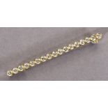 Brillantstabnadel. Brillanten ca. 0,38 ct. Fassung 14 ct. GG. L 4,5 cm- - -27.00 % buyer's premium