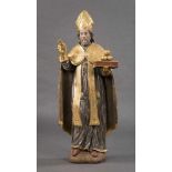 Hl. Nikolaus von Myra. Holz, polychrom gefasst und vergoldet. Historismus, 19. Jh. H 95 cm- - -27.00