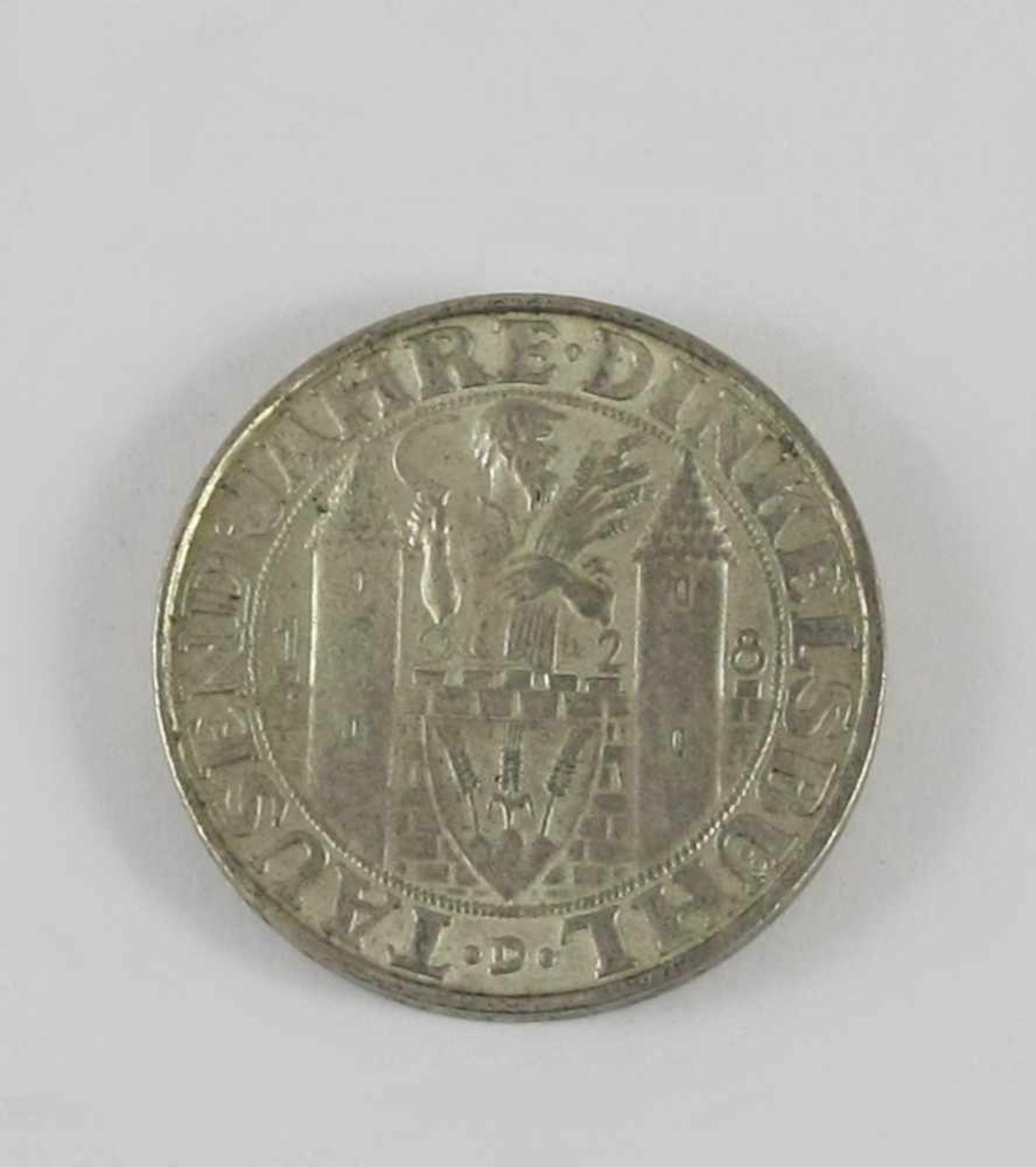 Weimarer Republik: 3 Mark (S) 1928 1000 Jahre Dinkelsbühl, J. 334- - -27.00 % buyer's premium on the
