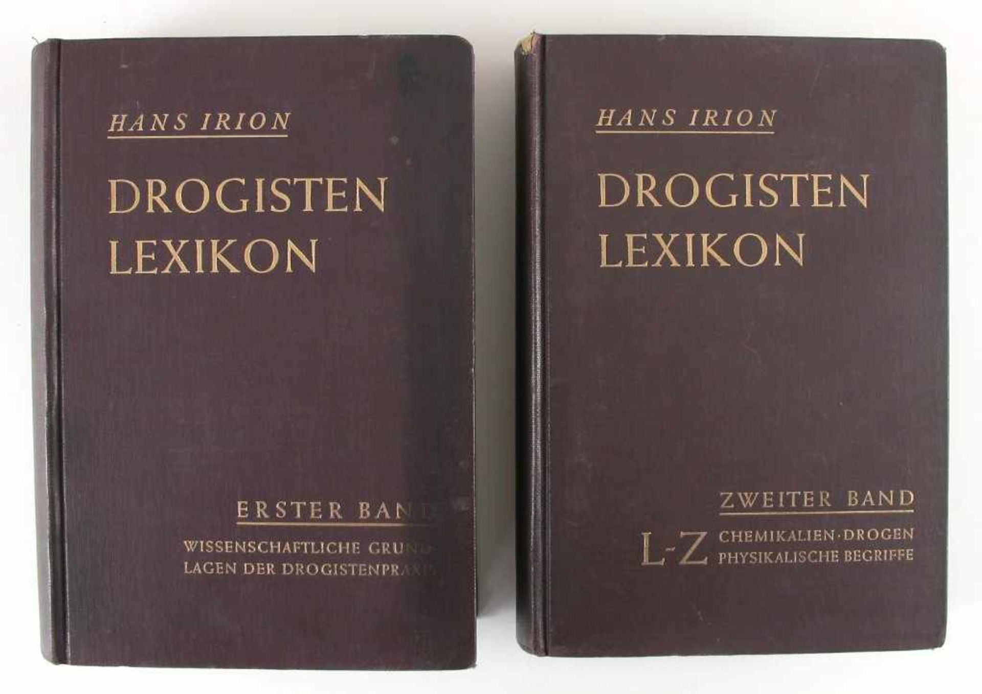 Drogerie: Irion, Hans (Hrsg.). Drogisten-Lexikon. Ein Lehr- und Nachschlagebuch für Drogisten und