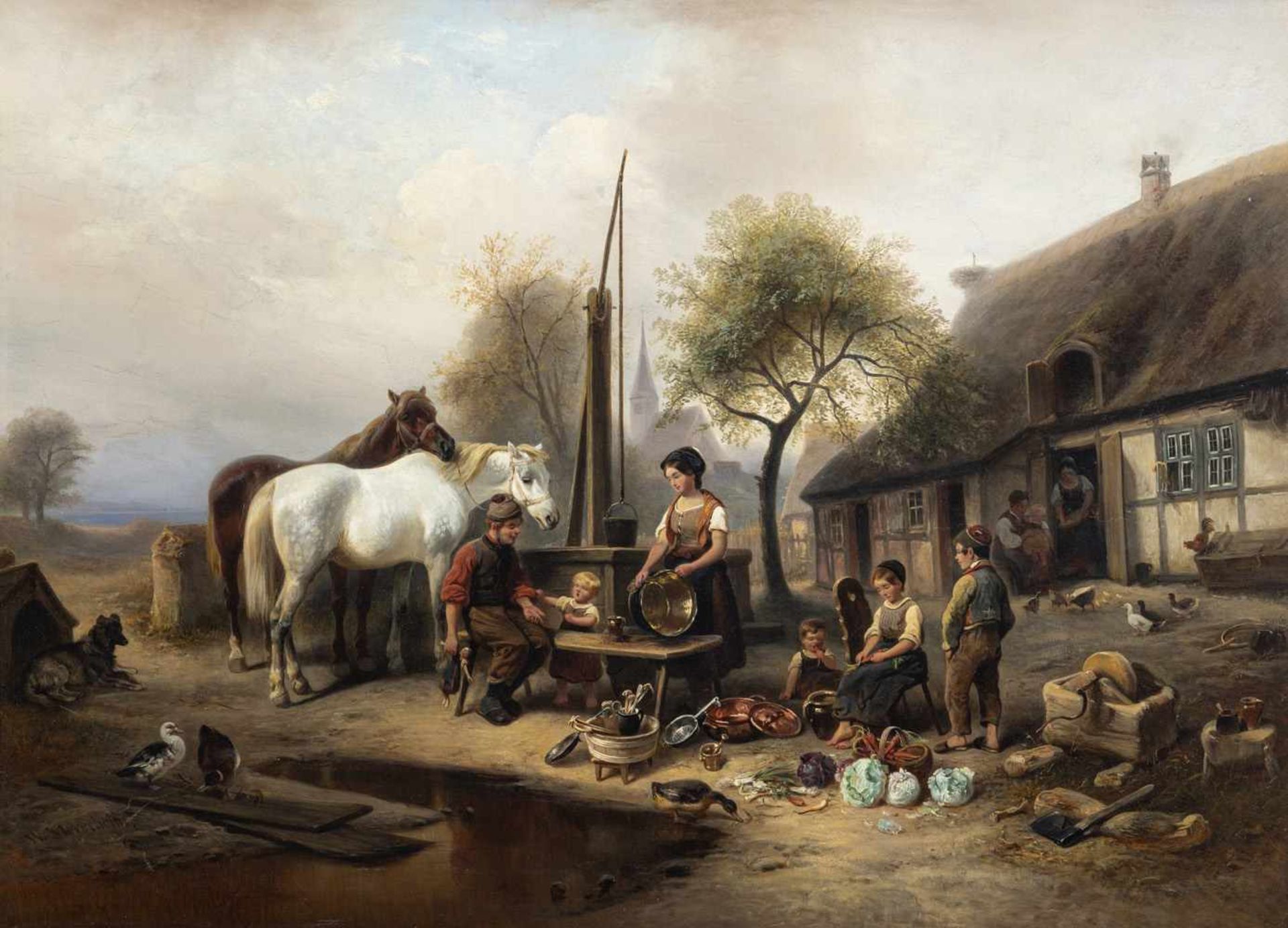 Meyerheim, Wilhelm AlexanderDanzig 1815 - Berlin 188270 x 96 cmBauernfamilie bei Misdroy an der