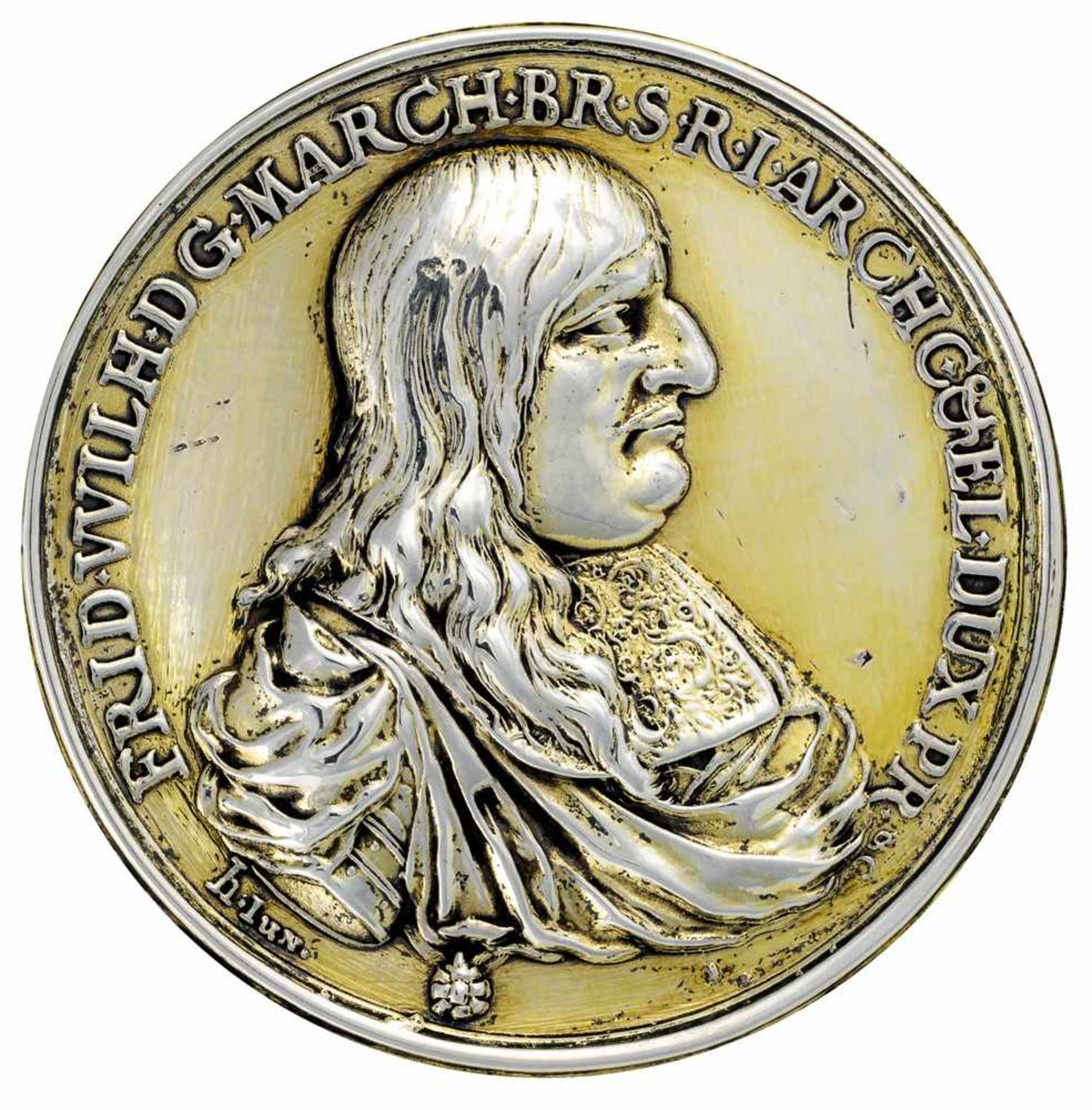 Grosser barocker MünzhumpenKönigsberg, um 1670 - David StobbeH. 24,5 cmSilber, gegossen, - Bild 4 aus 5