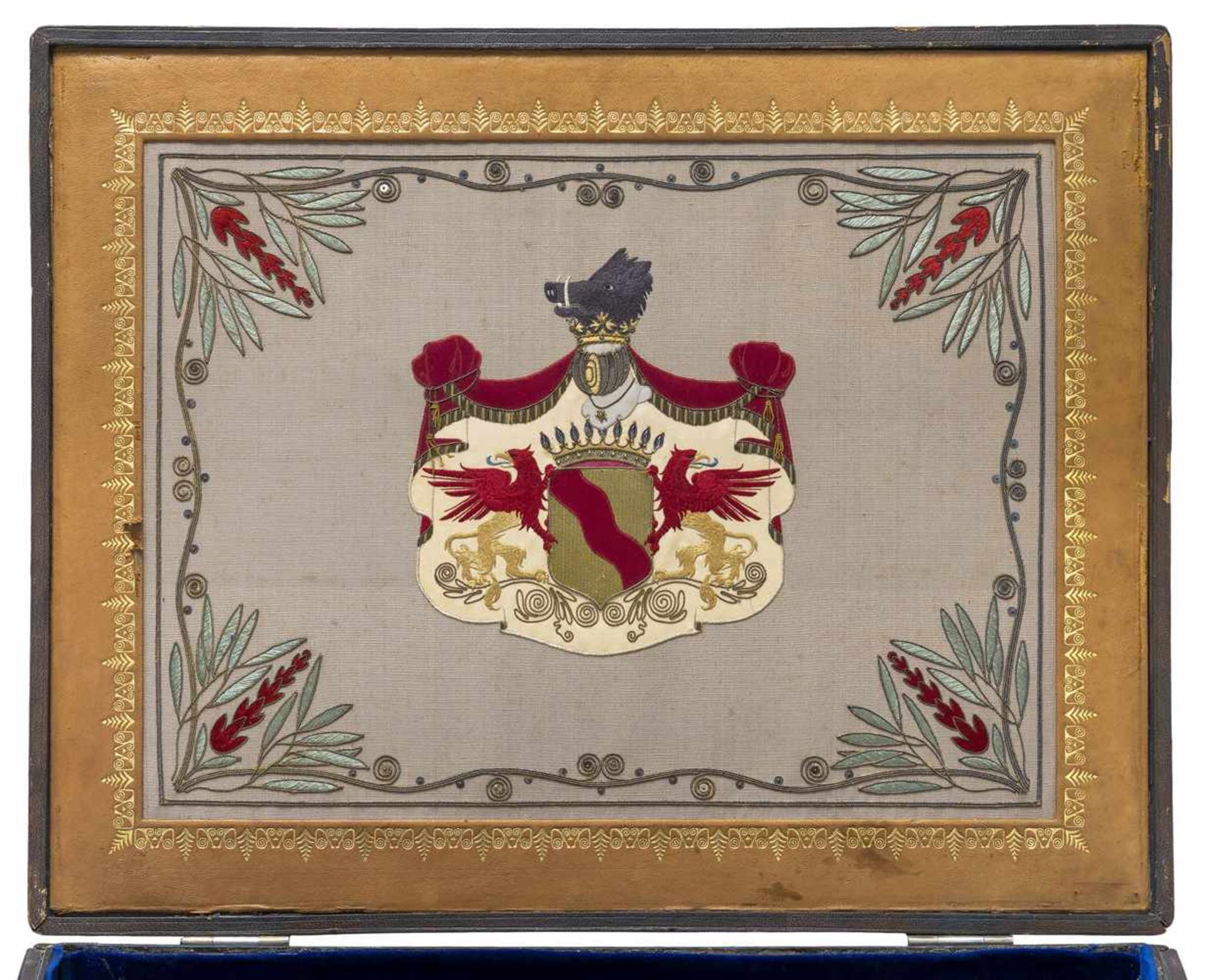 Prunkvoller Diplomatenkoffer mit dem kaiserlichen Wappen Franz Josef I von ÖsterreichPrag, Anfang - Bild 5 aus 5