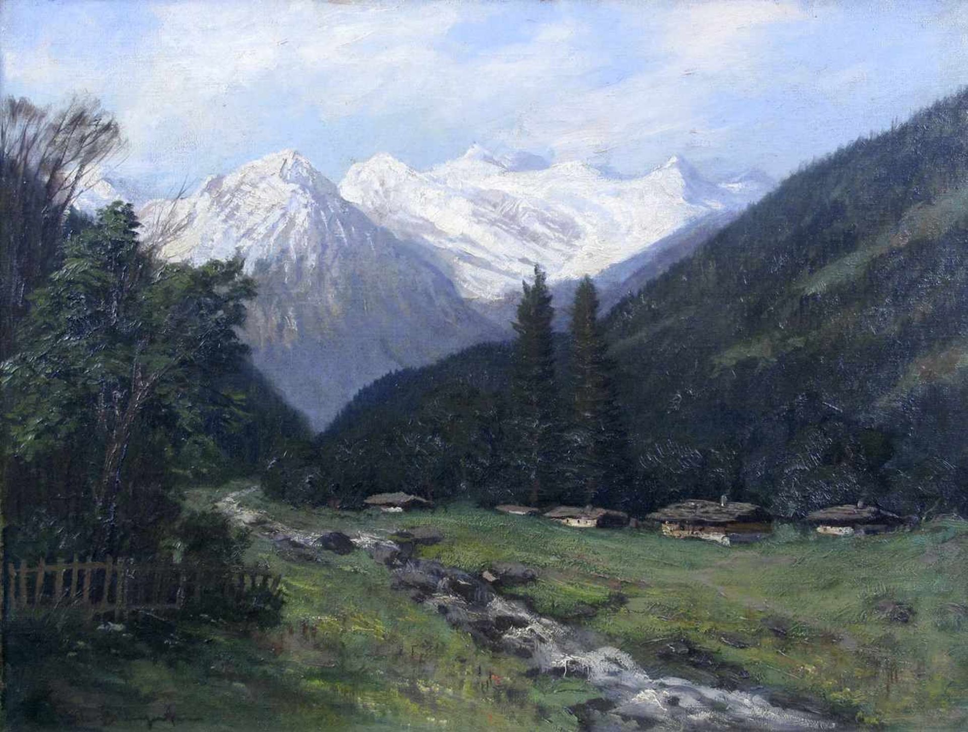 BEZ. MÜLLER BAUMGARTENHOCHGEBIRGSLANDSCHAFT49 X 63 CM