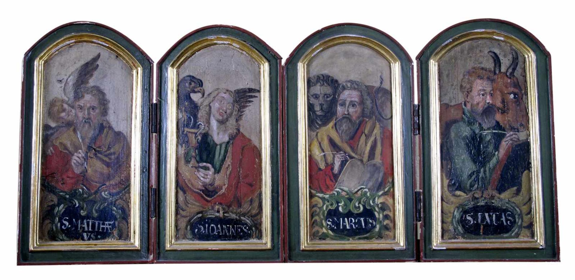 HEILIGENMALERTETRAPTYCHON EVANGELISTEN38 X 84 CM