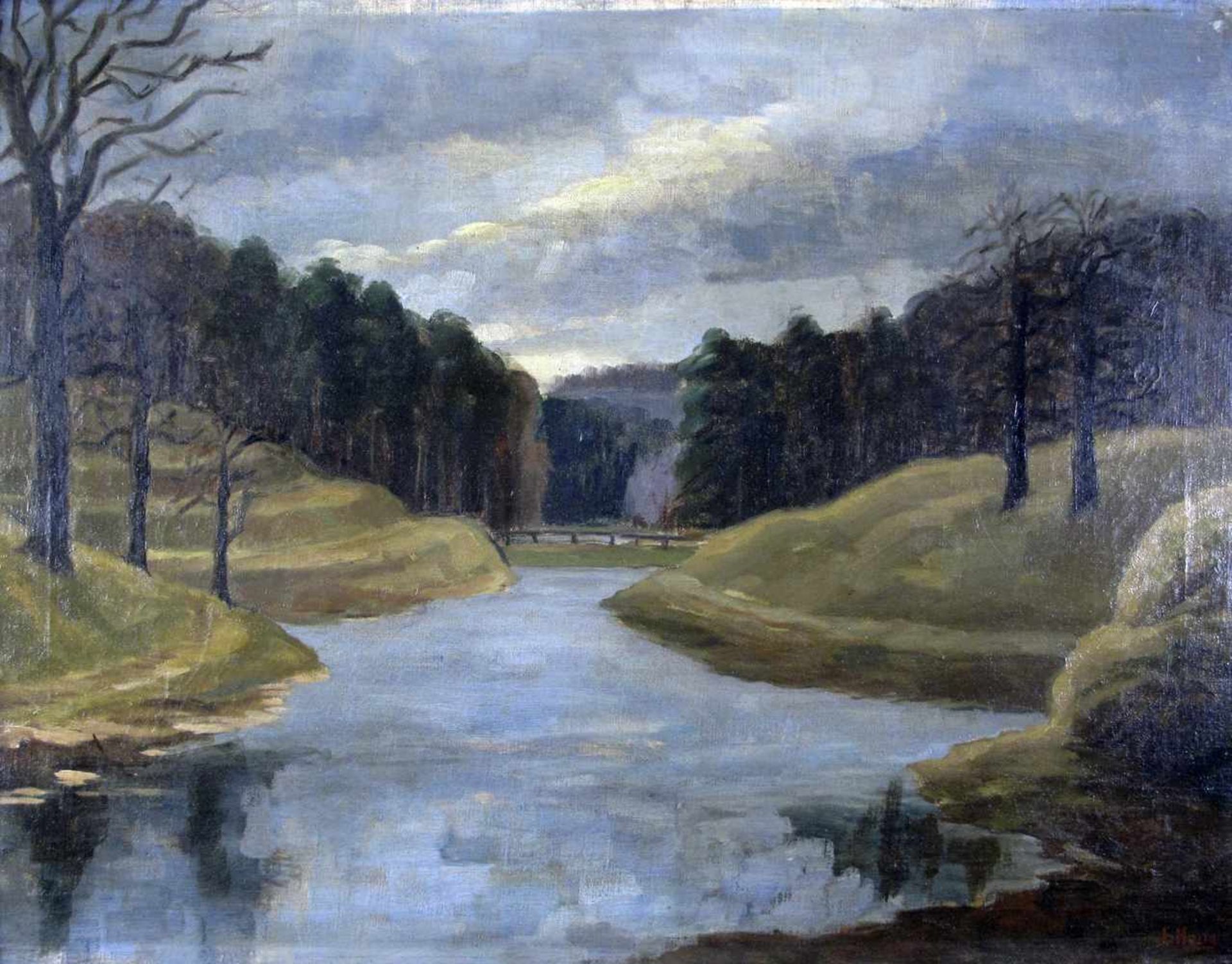 BEZ. E. HAUGFLUSSLANDSCHAFT58 X 73 CM