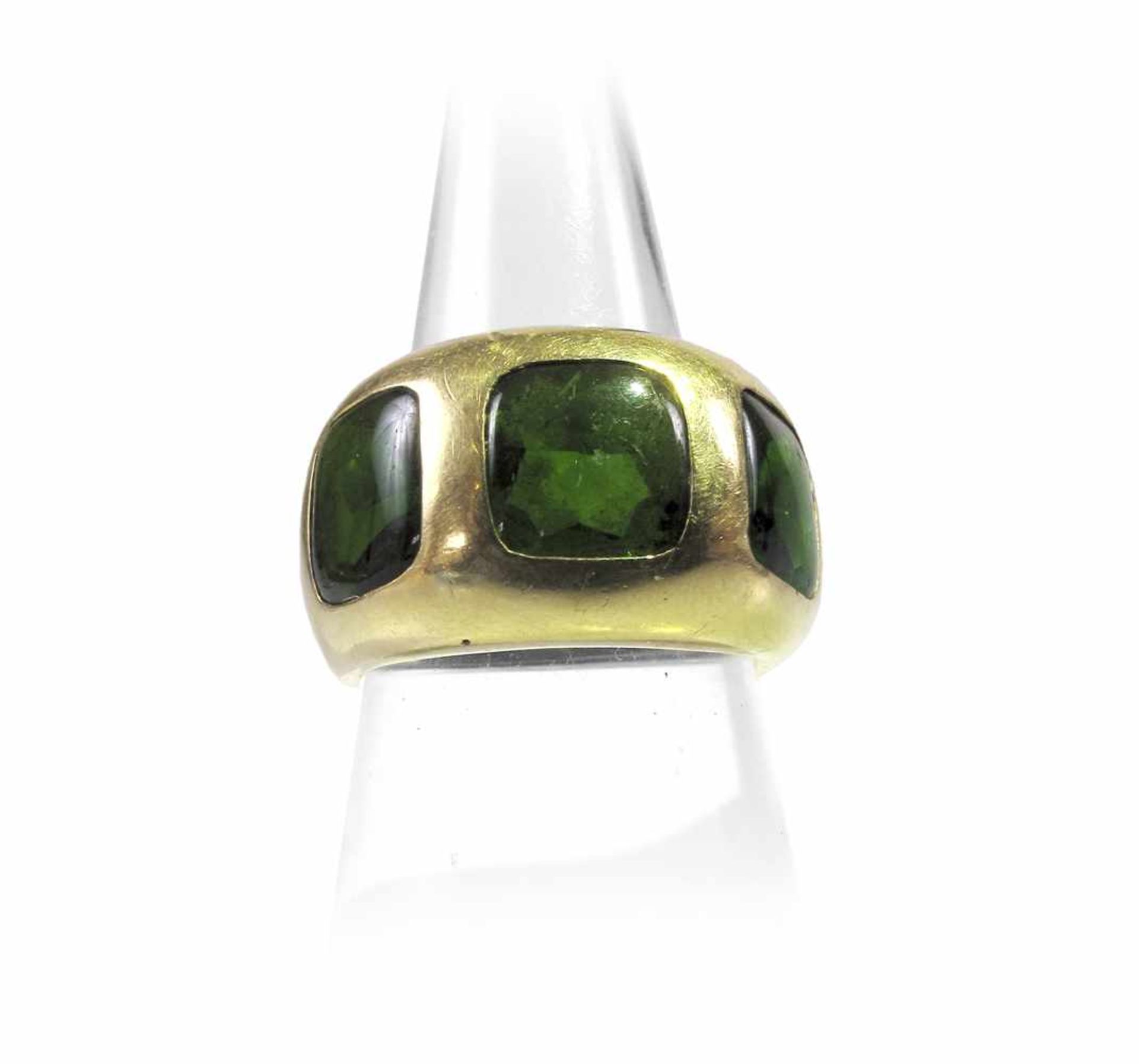 RING MIT PERIDOT, 750 GELBGOLD