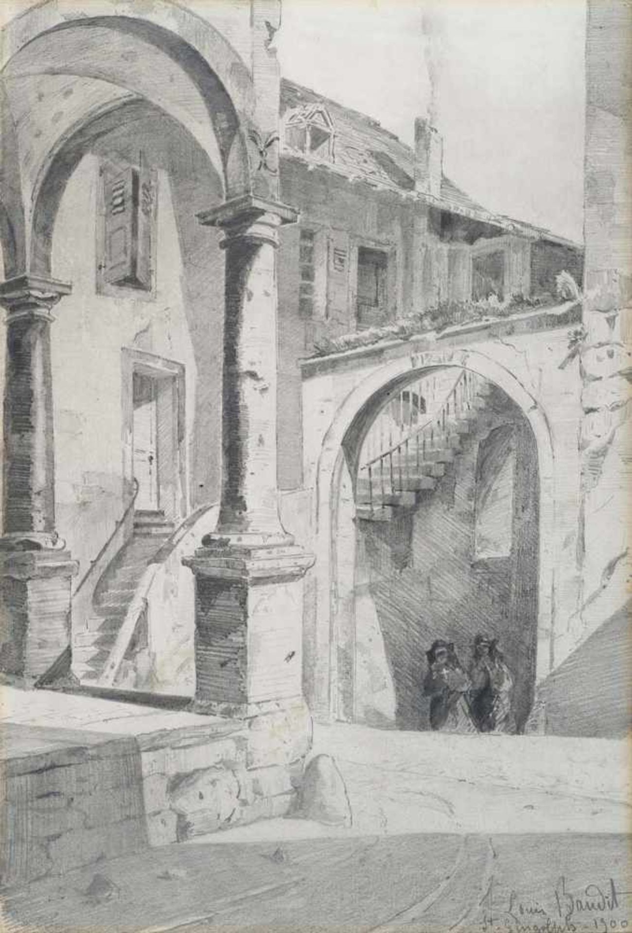 Baudit, Louis-AmédéeMérignac/Gironde, 1870 - Genf, 196046 x 32 cm, R.3 Bl.: Hausansichten, 1900; - Bild 2 aus 3