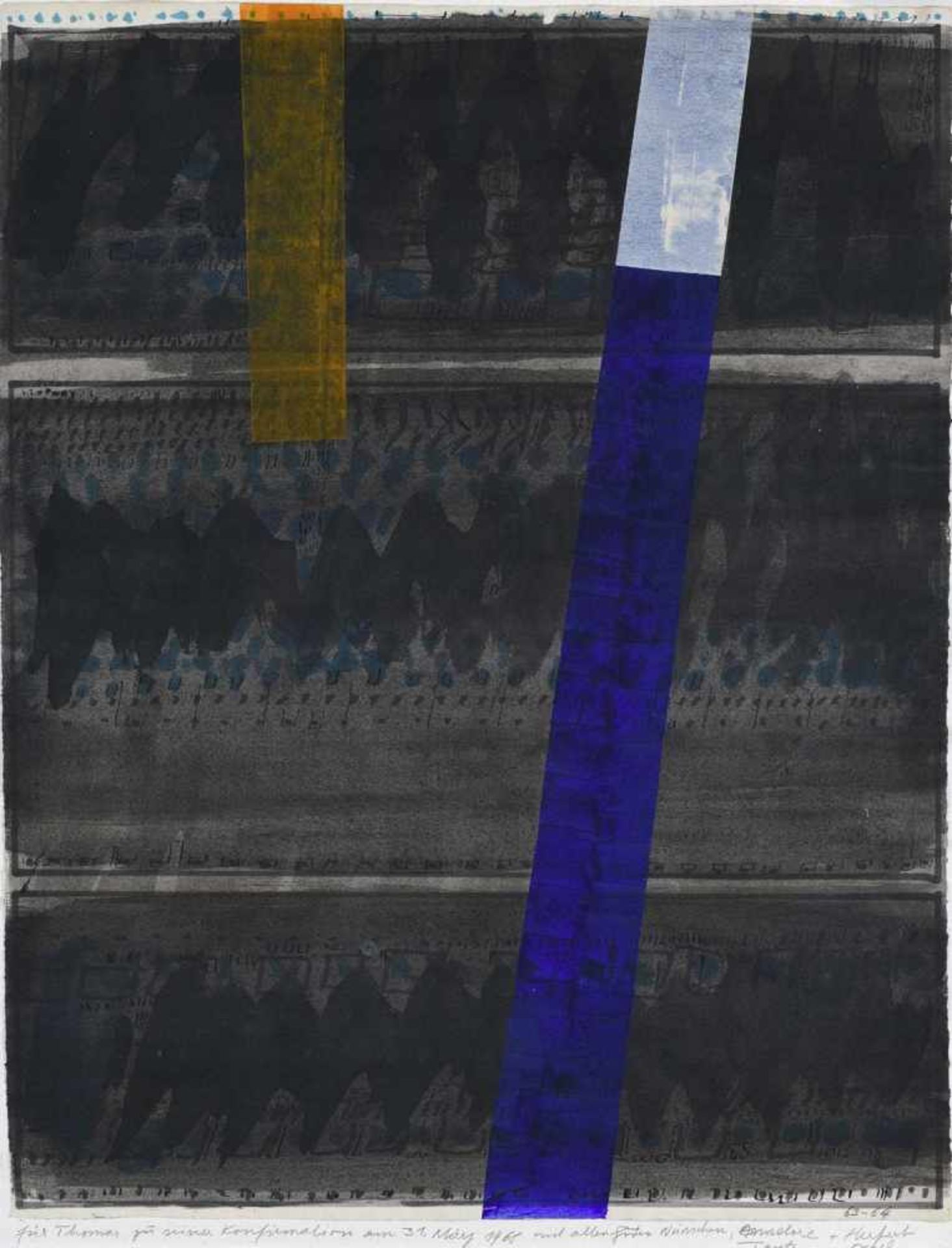 Hajek, Otto HerbertKaltenbach, 1927 - Stuttgart, 200562 x 48 cm,R.Ohne Titel, 1963/1964. Tusche