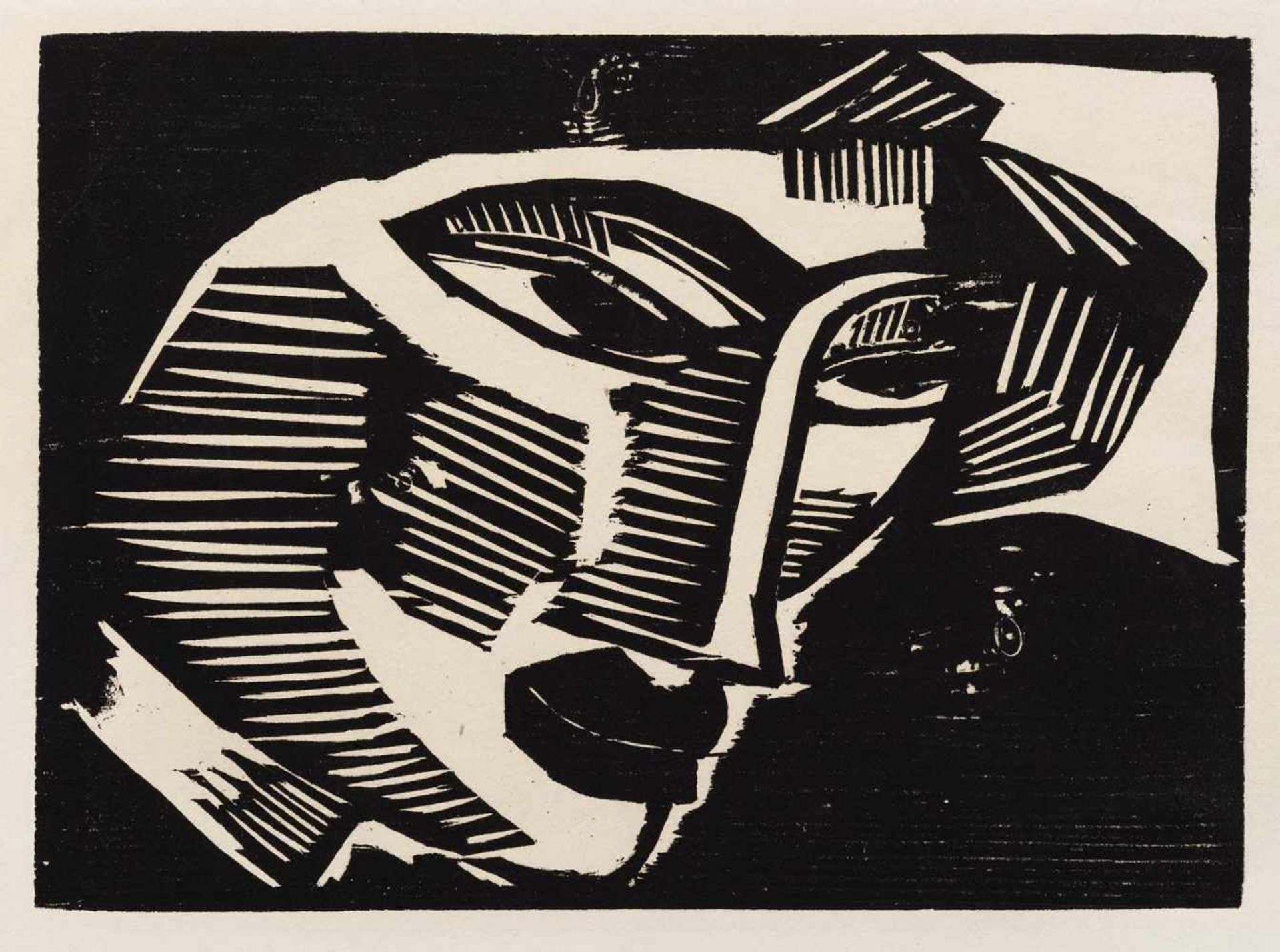 Schmidt-Rottluff, KarlRottluff, 1884 - Berlin, 197617,5 x 24cm,o.R."Kopf", 1915/1919. Holzschnitt