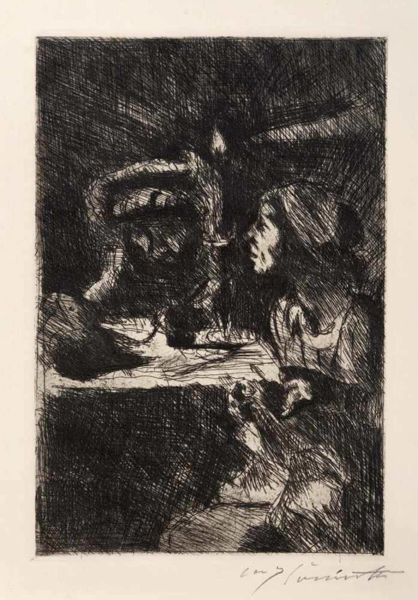 Corinth, LovisTapiau, 1858 - Zandvoort, 192524,4x16,5 cm,o.R"Goetz und Elisabeth", 1920/21.