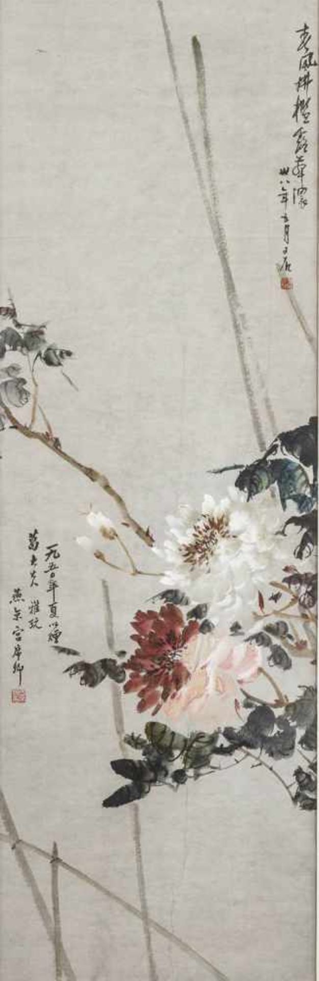 PÄONIEN, CHINA, DATIERT 1949123,5 X 39 CM