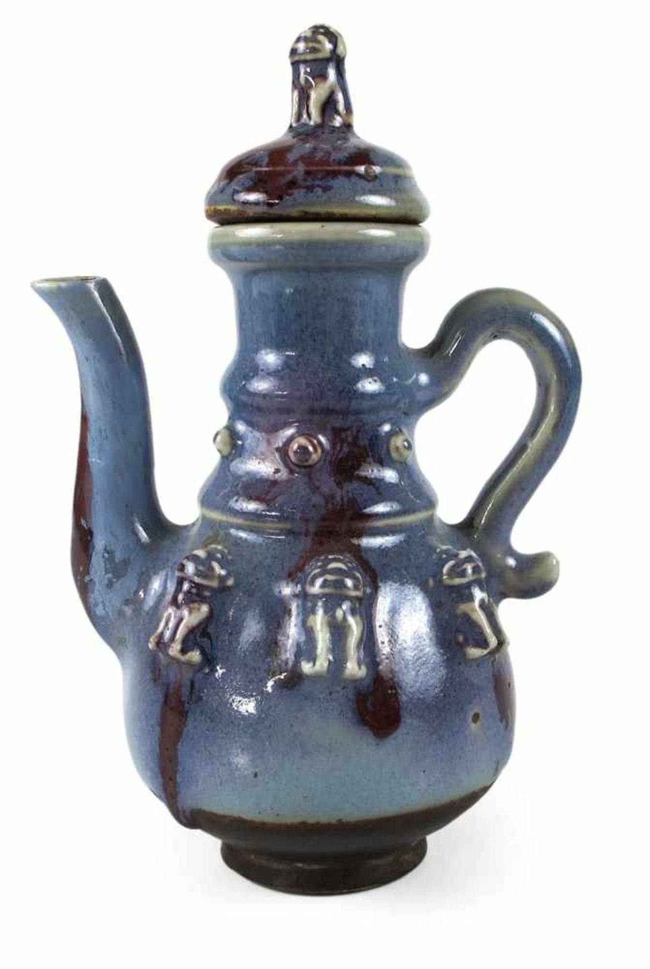 DECKELKANNE, JUNYAO-STIL,CHINA, 19./20.JH.H. 20/32 CM